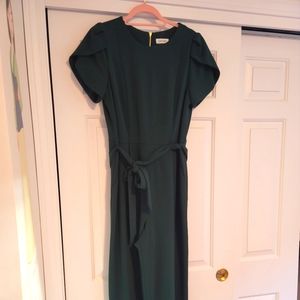 NWT Calvin Klein Jumpsuit Hunter Green Sz 12